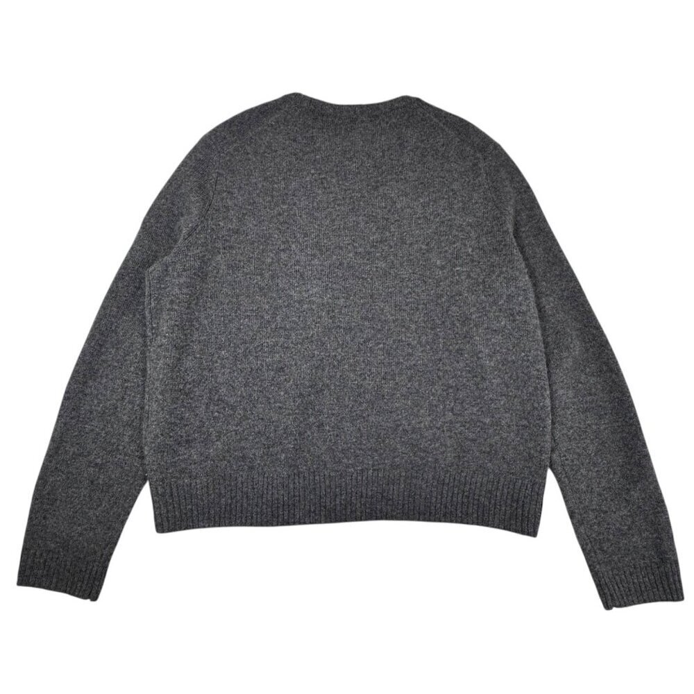 Zara 100% Wool Cardigan SZ XL Dark Gray Button Front Stsple Capsule Wardrobe - Picture 10 of 15